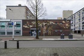Baksteenmozaïek Harry op de Laak